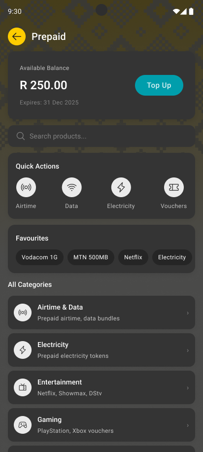 Prepaid home, version 1